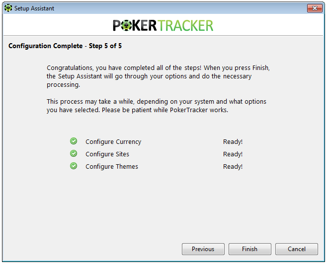 Completing PokerTracker 4 Configuration